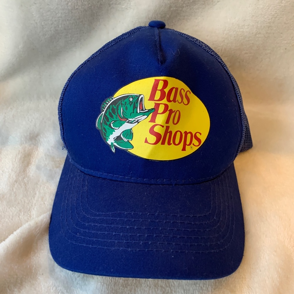 Bass Pro Shop Blue Trucker Hat, New, Mesh Cap Snapback